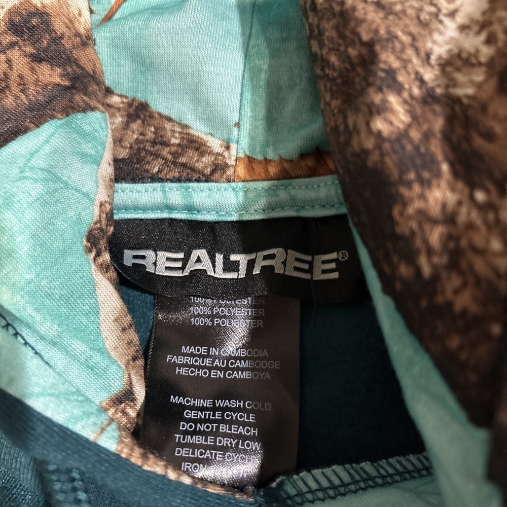 Realtree Hoodie Mens Small‎ Green Pullover Graphic Print - Picture 5 of 12